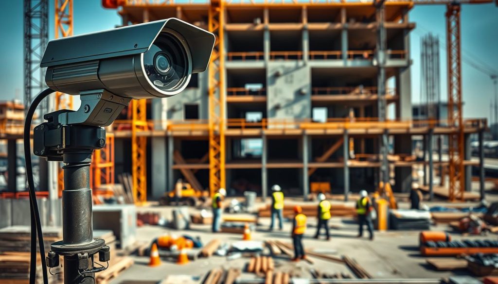 construction site security camera setup