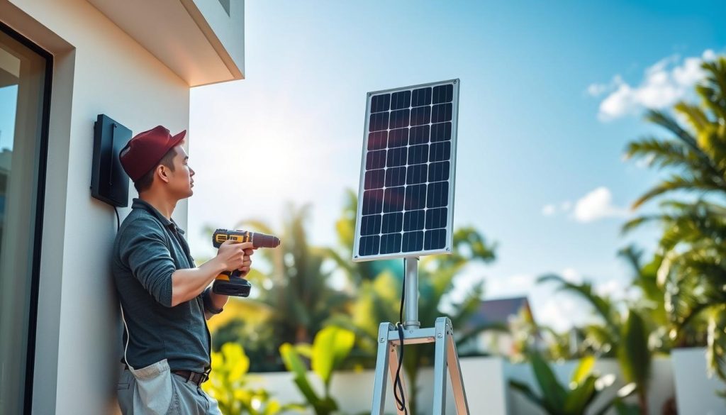 installation and setup solar security camera