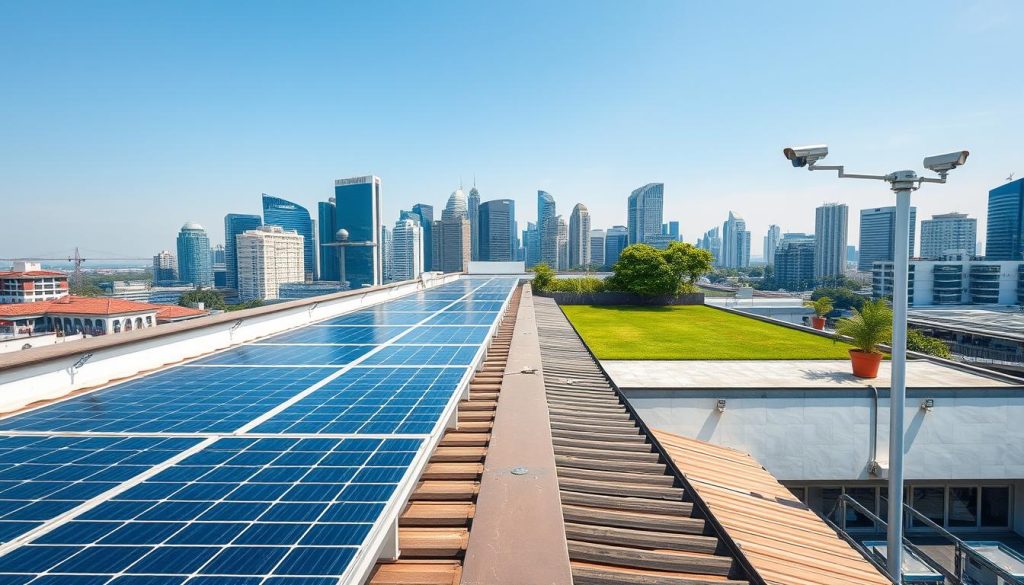 optimal placement for solar panels and security cameras