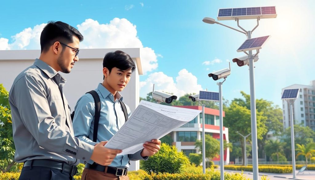 solar camera installation location planning