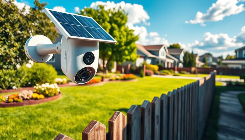 solar outdoor security camera setup