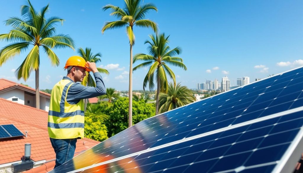 solar panel installation sunlight exposure