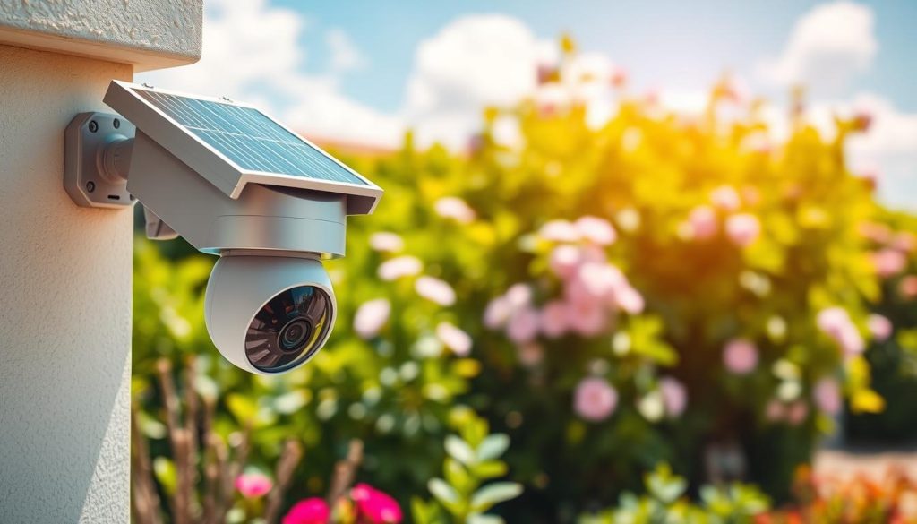 solar-powered outdoor surveillance camera
