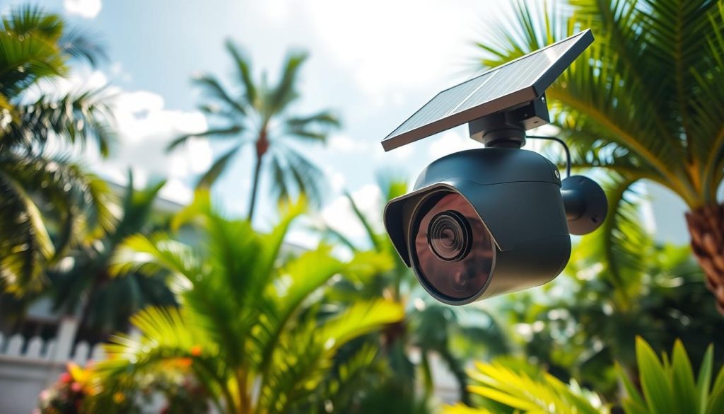 solar-powered security camera