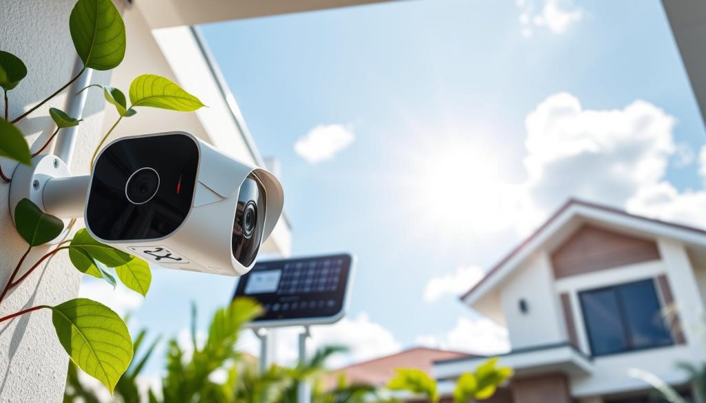 solar-powered security camera system