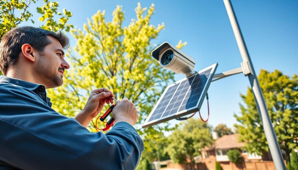 solar security camera maintenance