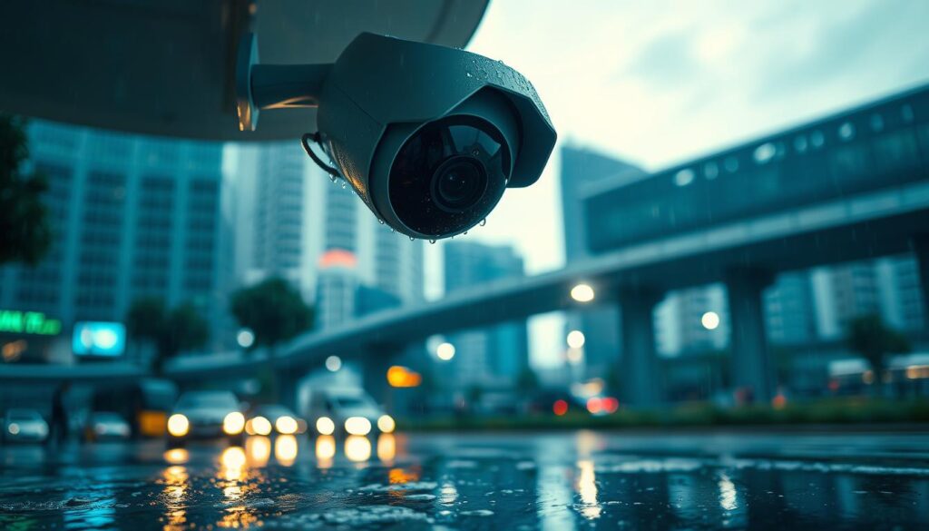 CCTV camera protection from rain in Singapore