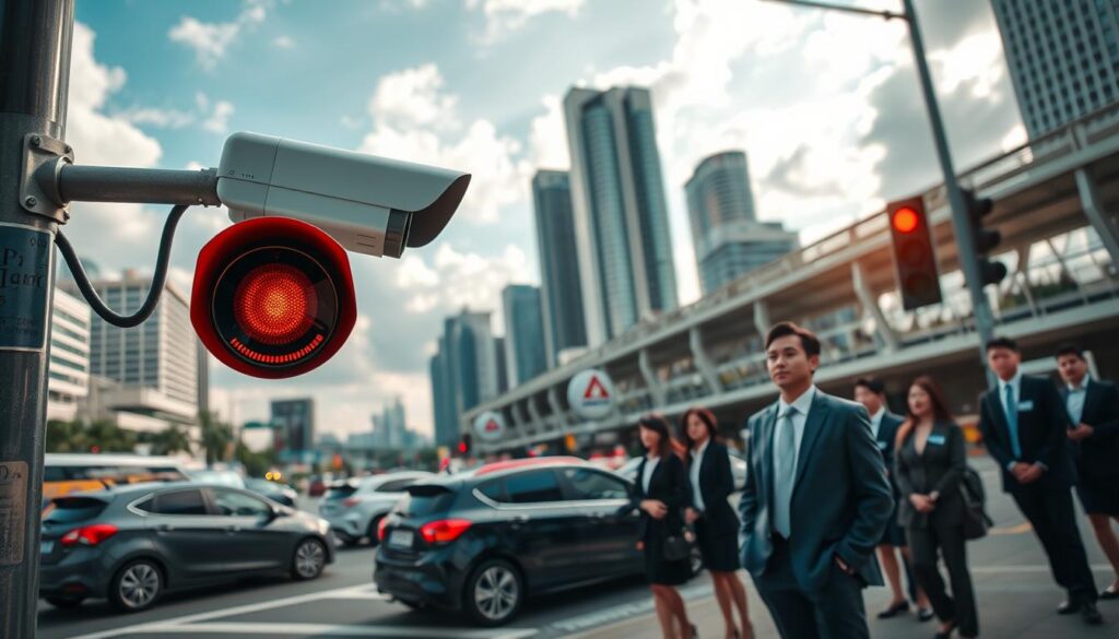 red light cameras in Singapore's traffic system